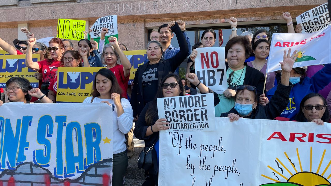Immigration advocates rally against border bills